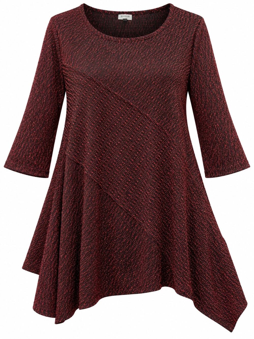 Avenue Womens Plus Size 18/20 Metallic Shimmer Tunic Holiday Sparkle Lagenlook